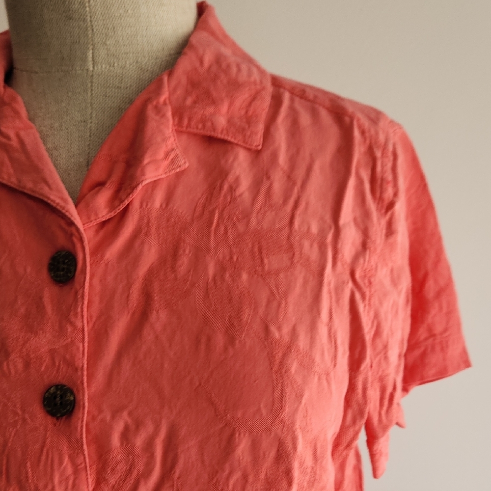 Caribbean Joe Vibrant Coral Shirt - Picture 5 of 7
